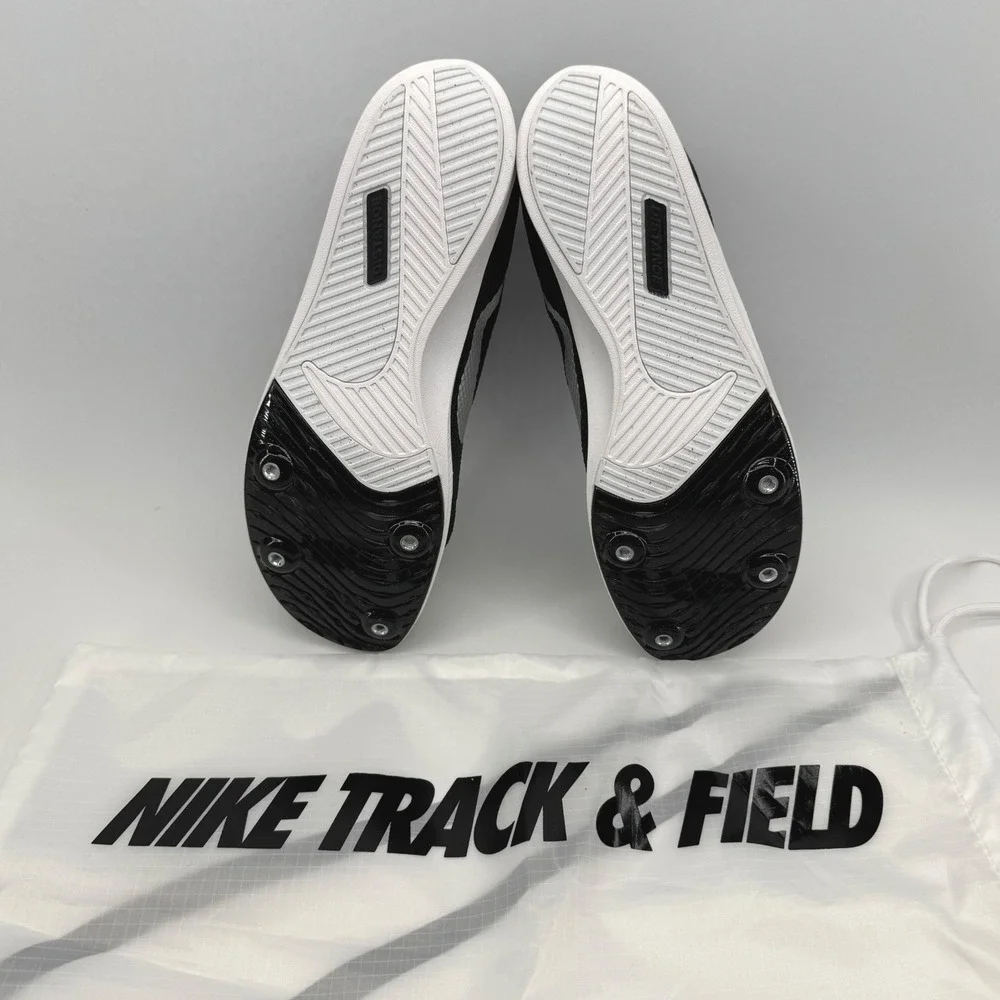 Nike Zoom Rival Track & Field Distance Black White Spikes DC8725-001 Men's Sz 10